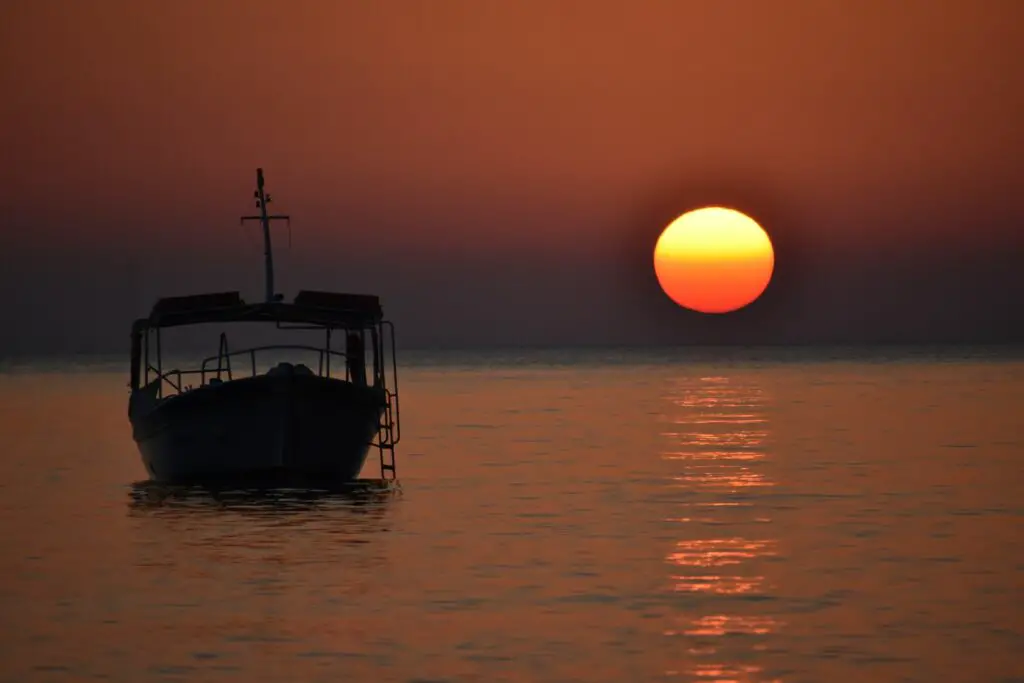 a boat in the water