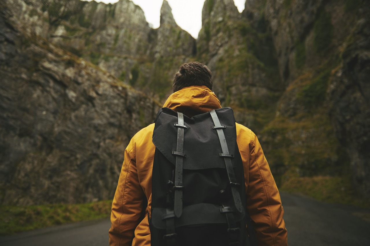 man, adventure, backpack